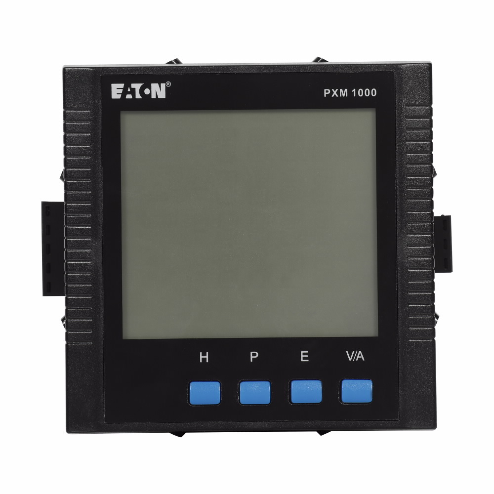 Product image for Cutler-Hammer PXM1000MA15-1 PXM 1000 power and energy meter, Ring terminal, LCD display, Frequency range 45-65Hz, Nominal current input 5A, Power supply 100-415Vac or 100-300Vdc, Built-in RS485 port with Modb