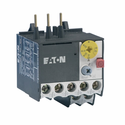Product image for Cutler-Hammer XTOMP16AC1 XT IEC control relay, XT IEC Miniature Overload Relay, 0.1-0.16A overload range, 45 mm - mini Frame size, 1NO-1NC contact configuration, Direct mounting, 10A trip type