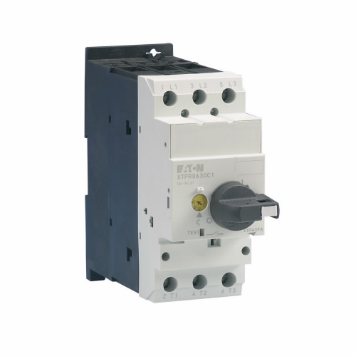 Product image for Cutler-Hammer XTPR025DC1 IEC motor control Manual Motor Protector, 25A, 55 mm Frame size, Class 10 trip type, Rotary type