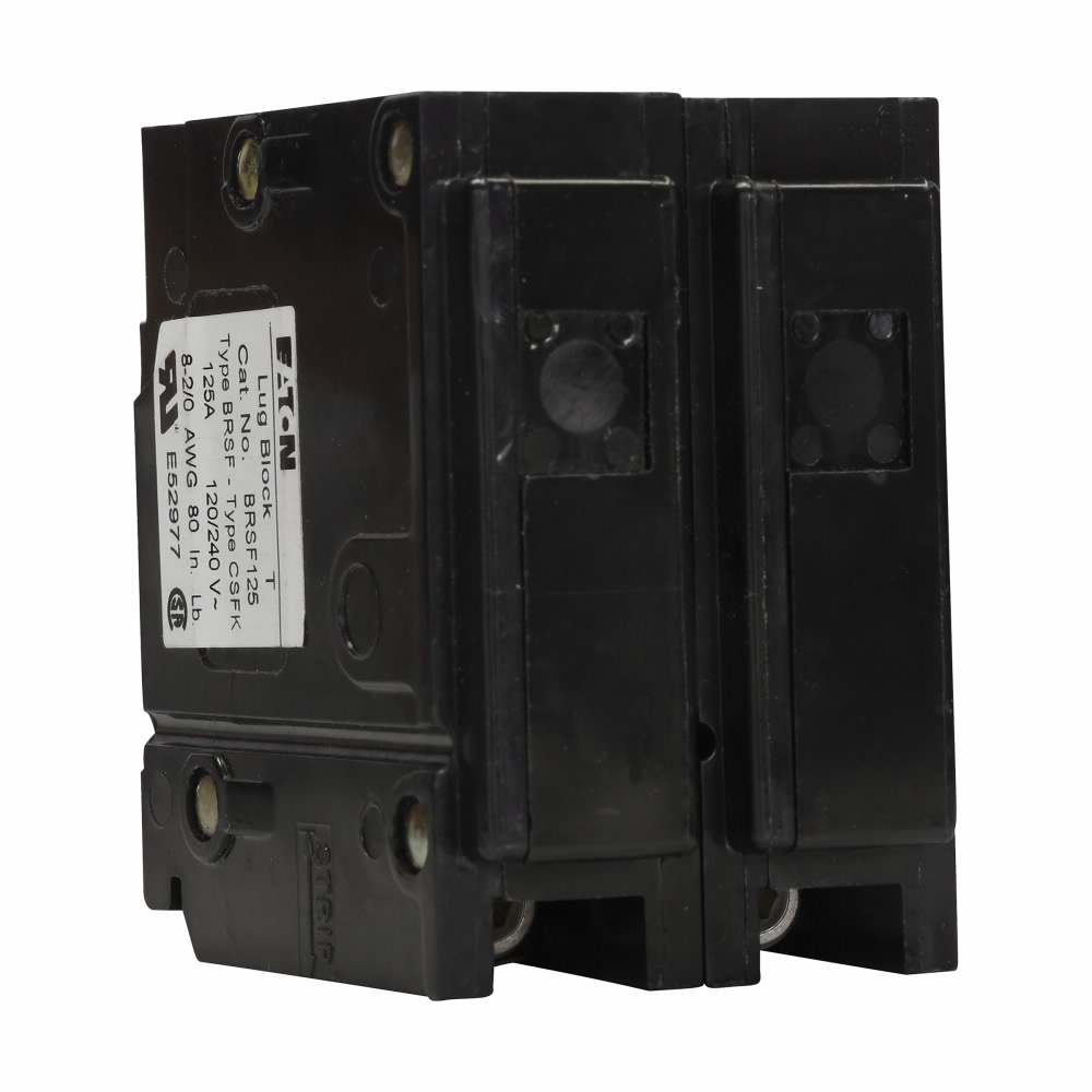Product image for Eaton Electrical BRSF125 125 Amp 2-Pole Main and Sub-Feed Lug Block