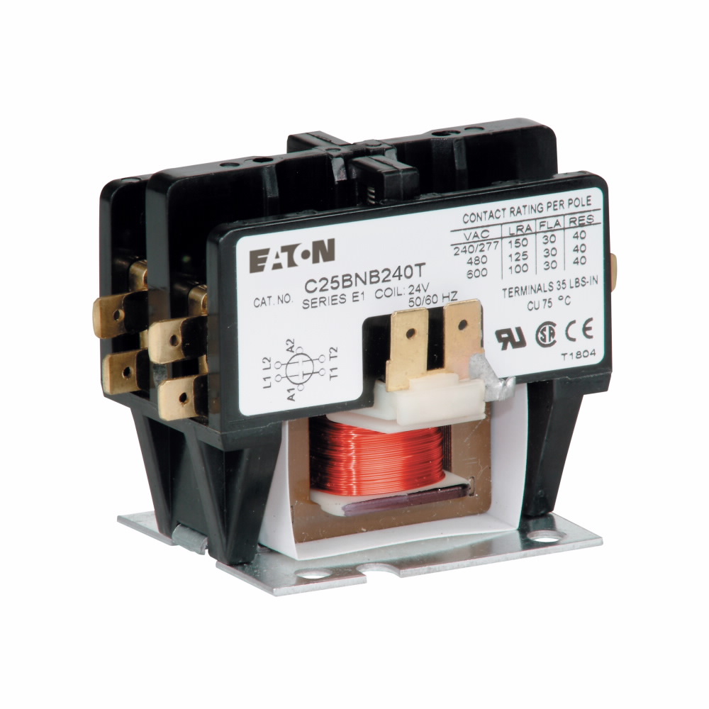 Product image for Eaton C25BNB220A Definite Purpose Control Contactor