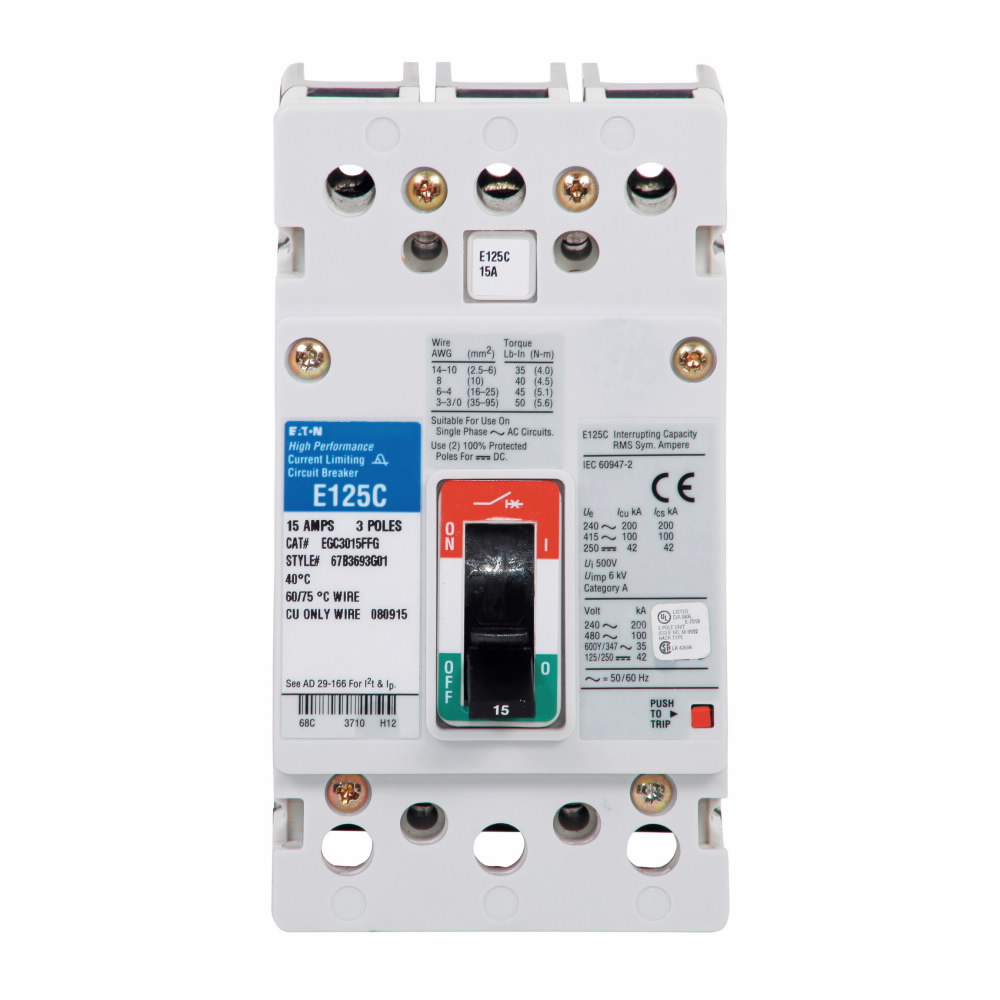 Product image for Eaton Electrical EGB3125FFG Series G EG Frame Molded Case Circuit Breaker