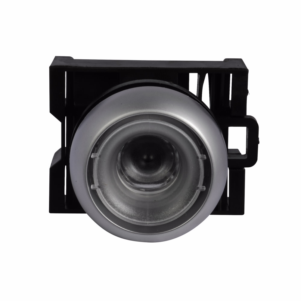 Product image for Cutler-Hammer M22-D-X 22.5 mm RMQ-Titan Pushbutton,Buttonless,Silver bezel,IP67, IP69K,Non-illuminated,Flush mounting,NEMA 4X, 13,5,000,000 operations,Momentary,22.5 mm,Flush Pushbutton,M22