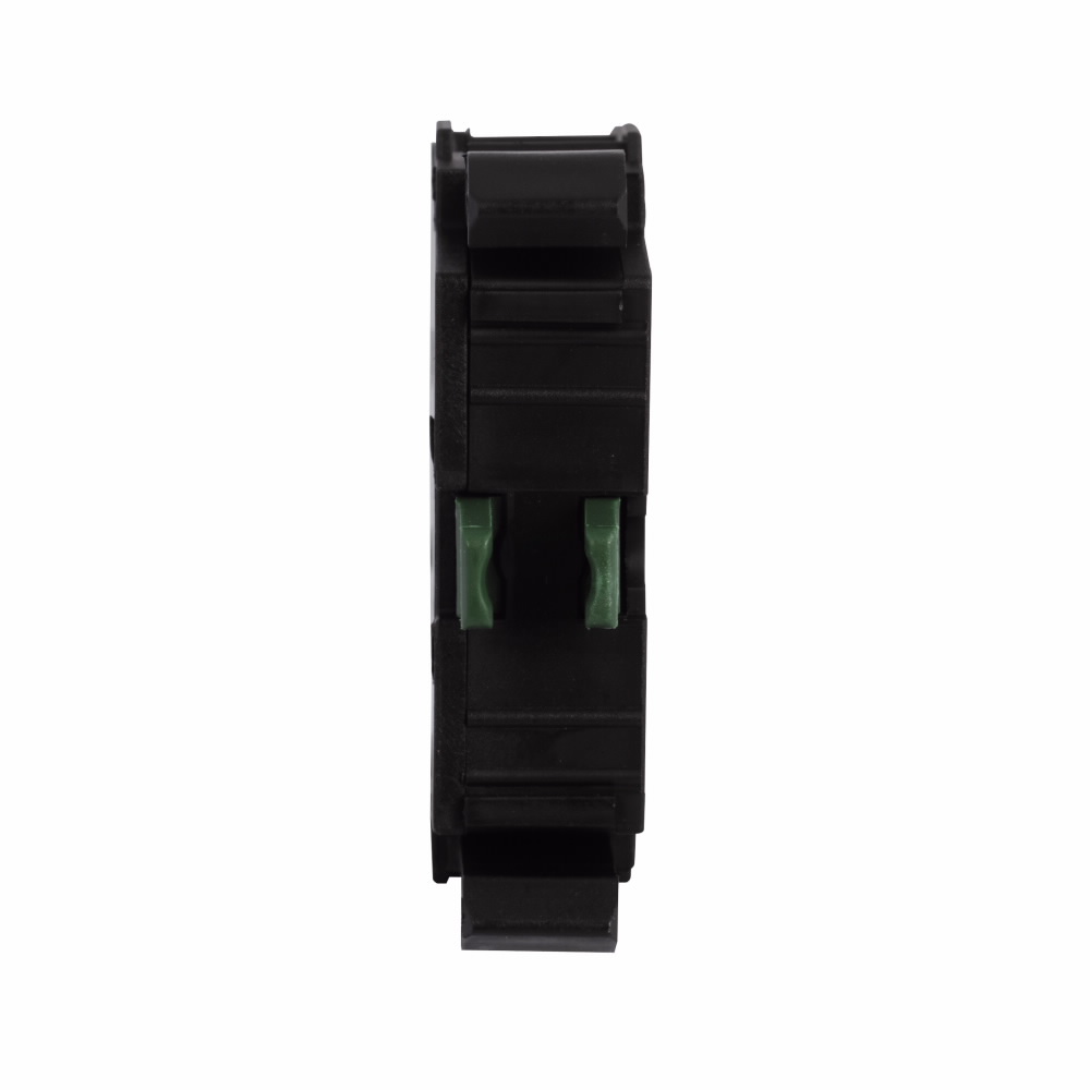 Product image for Cutler-Hammer M22-K01 M22 Contact Block, 22.5 mm, Front, Screw, Button: Black, NC, IP66, NEMA 4X, 13