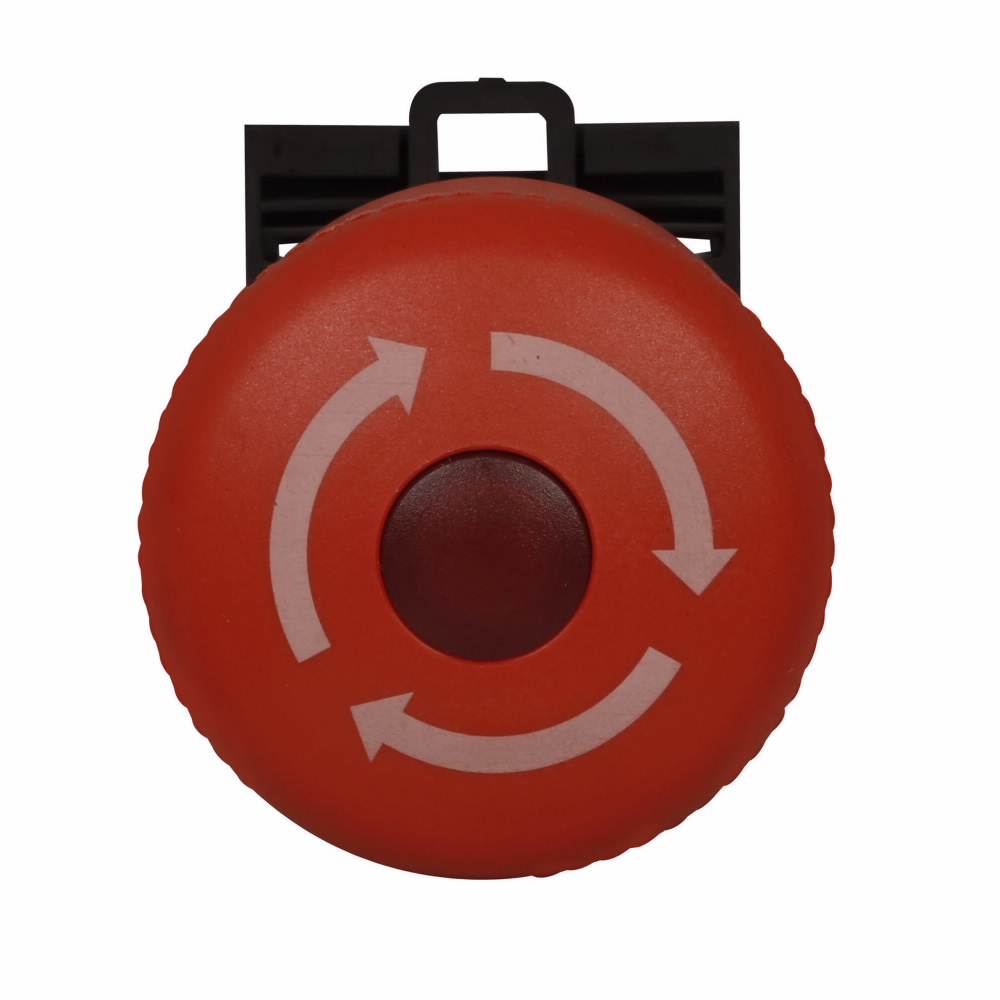 Product image for Cutler-Hammer M22-PVL-K12-R M22 modular pushbutton, M22 Push-Pull Emergency stop, Complete Device, 22.5 mm, Maintained, Illuminated, Bezel Silver, Button: Red, 1NO-2NC, IP67, IP69K, NEMA 4X, 13, 12-30 V