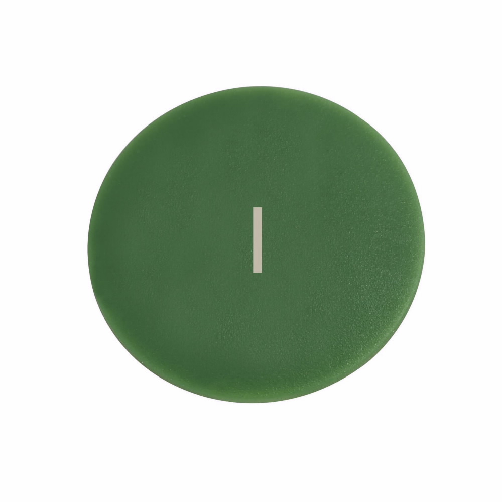 Product image for Cutler-Hammer M22-XDP-G-X1 M22 Mushroom Head Button Plate, 22.5 mm, Non-illuminated, Button: Green, Inscription: I/ X1, IP67, IP69K, NEMA 4X, 21