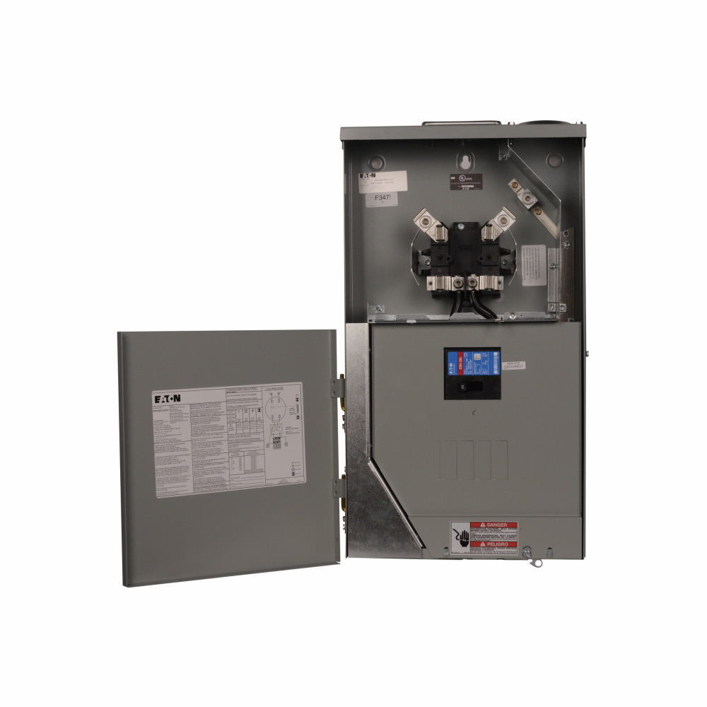 Product image for Cutler-Hammer MBT48B125BTS resi meter breaker, All-in-ones, 125A, C, Aluminum, NEMA 3R, Bottom and top, #6-300 kcm22 kAIC, #6-300 kcmCSR2150, Surface mounting, 8, Four-jaw, 1, 4, Single-phase, Ringless,