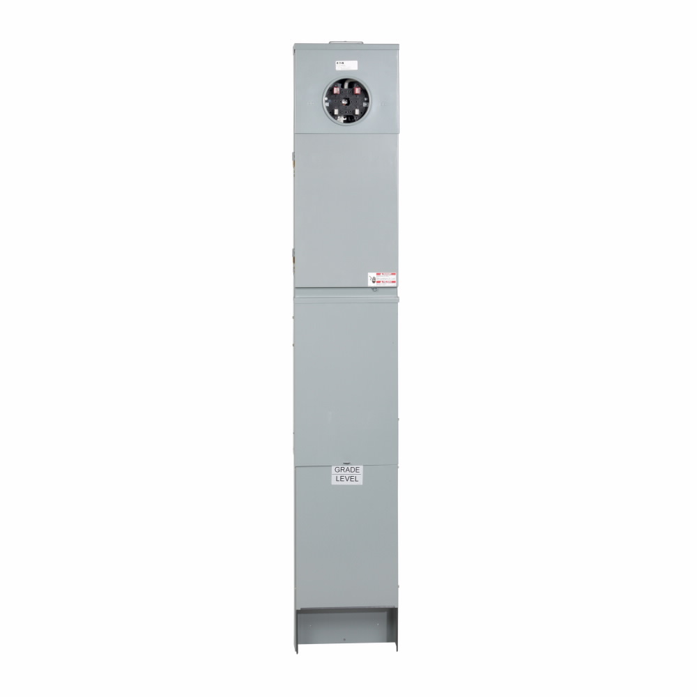 Product image for Cutler-Hammer MHR100P home panel, Metered-ringless, 100A, BR2100, Pedestal, Circuits: 4, Spaces: 8, No receptacles
