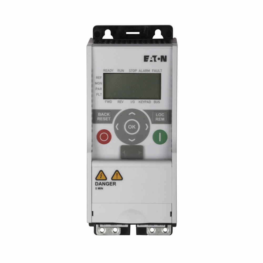 Product image for Cutler-Hammer MMX34AA4D3F0-0 380 to 480 VAC 5.6 Amp 2 Hp Input 460 VAC 4.3 Amp Output IP20 Adjustable Frequency AC Drive