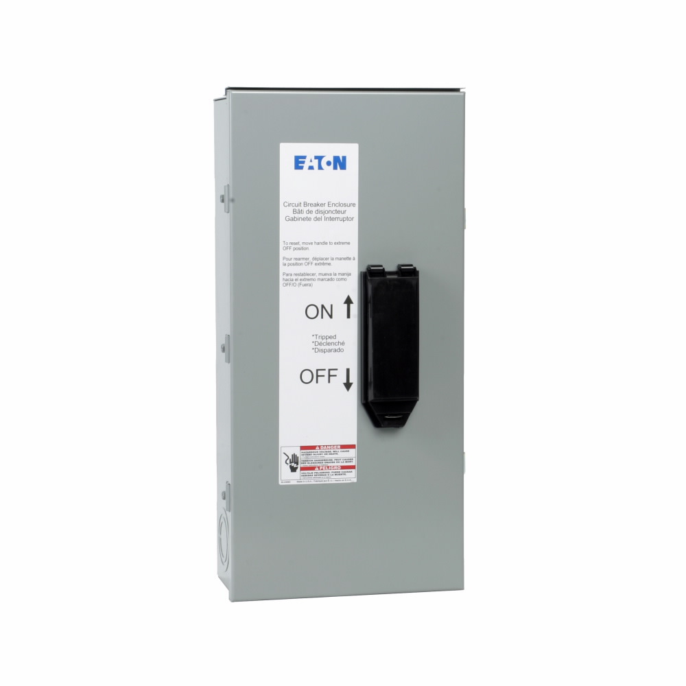 Product image for Cutler-Hammer RFDN100 arms enclosed circuit breaker, 15-100A, Series C, NEMA 3R, EHD, FD, FDB, HFD, Surface