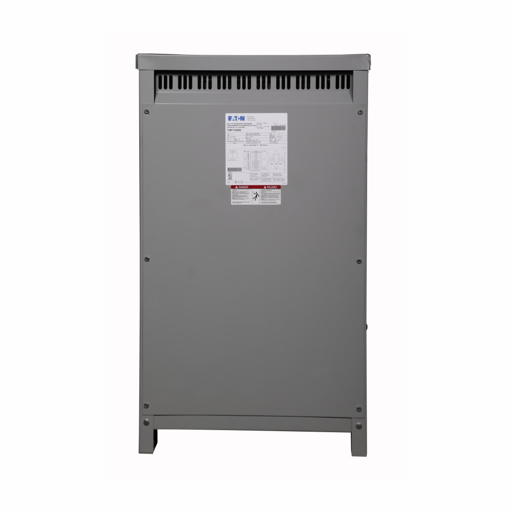 Product image for Cutler-Hammer T20P11S07 General-Purpose Transformer, Ventilated, Dry Type Distribution, DS-3, Single-phase, PV: 240 X 480V, Taps: 1 at +5% FCAN, 2 at -5% FCBN X 2 at +2.5% FCAN, 4 at -2.5% FCBN, SV: 120/240V,