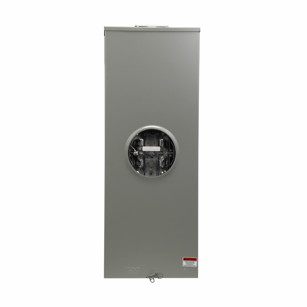 Product image for Cutler-Hammer UBTH4300TCH meter socket, 1-pos commercial or resi service, 320A, Over/under, Large hub open, #6-350 kcmil, 5-jaw, 1-ph, #6-350 kcmil, Barrel lock, Lever bypass, 3-wire, Ringless, 600 Vac