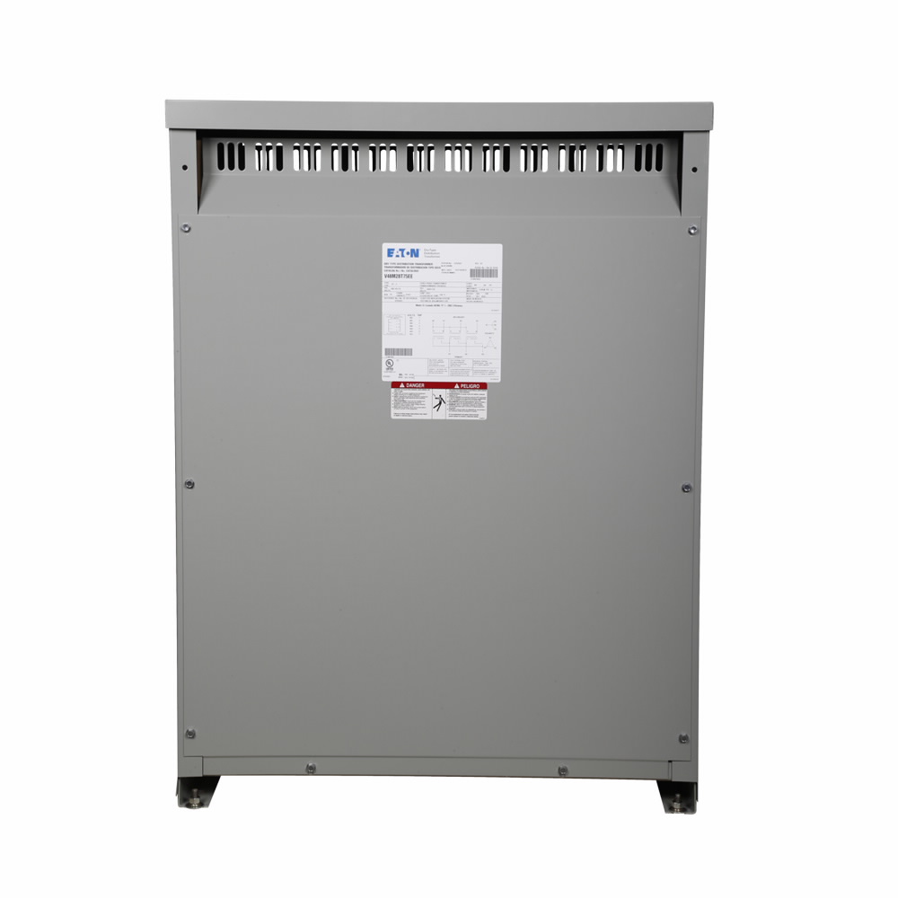 Product image for Cutler-Hammer V48M28T30EE General purpose ventilated transformer, DT-3 (3-phase), PV 480V, Taps: 2 at +2.5% /4 at -2.5%, SV 208Y/120V, 150?C rise w/ 200?C insulation systeam, 30 kVA, EE