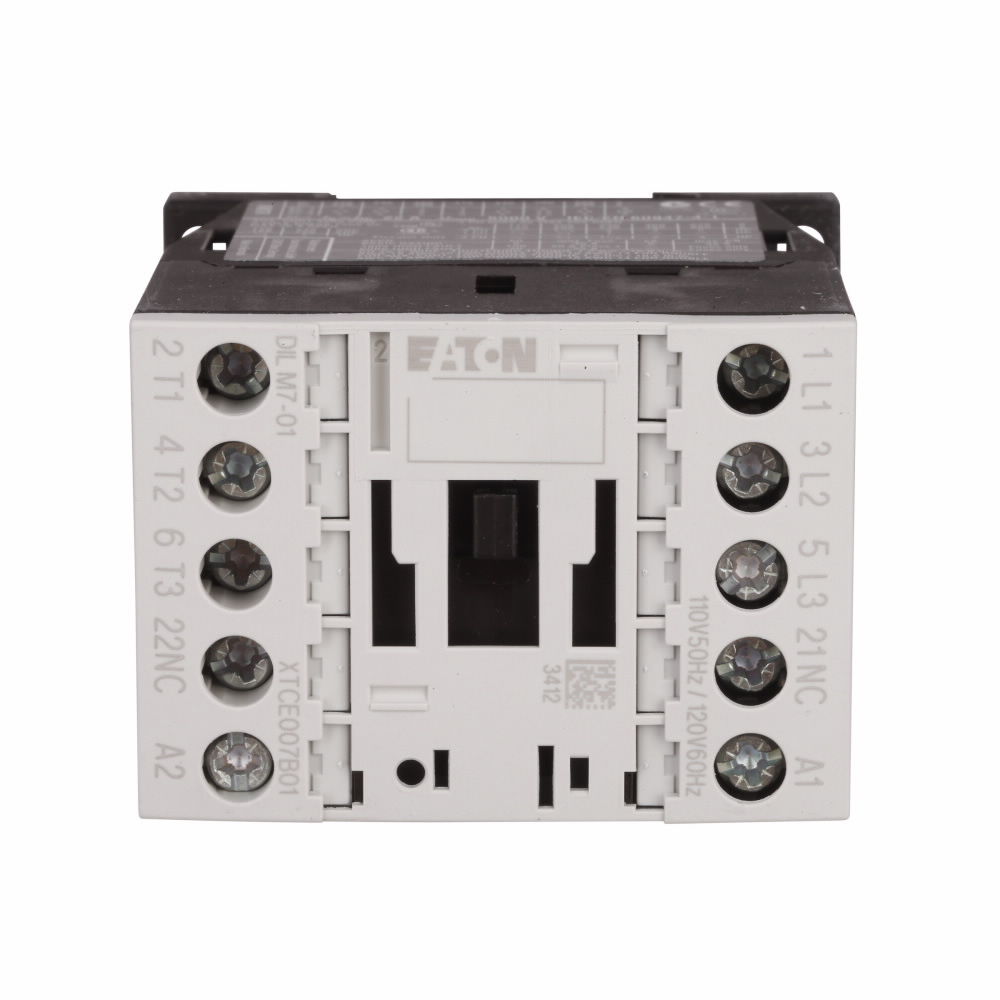 Product image for Cutler-Hammer XTCE015B10C XT IEC contactor, 15A, 415 Vac, 50 Hz, 480 Vac, 60 Hz, 1NO, 15A, Frame B, 45 mm, 50-60 Hz, 1, 2, 3/ 5, 5, 10, 10 hp (1/3PH @115, 200, 230/200, 230, 460, 575 V), Three-pole, , S