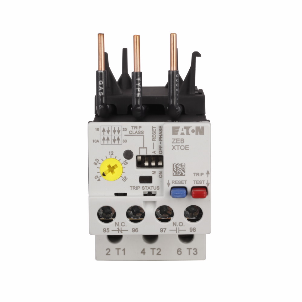 Product image for Cutler-Hammer XTOE045CCSS C440 electronic overload relay, XT Electronic Overload Relay - IEC, 9-45A, Selectable 10A, Class 10 ,20, 30, 45mm frame