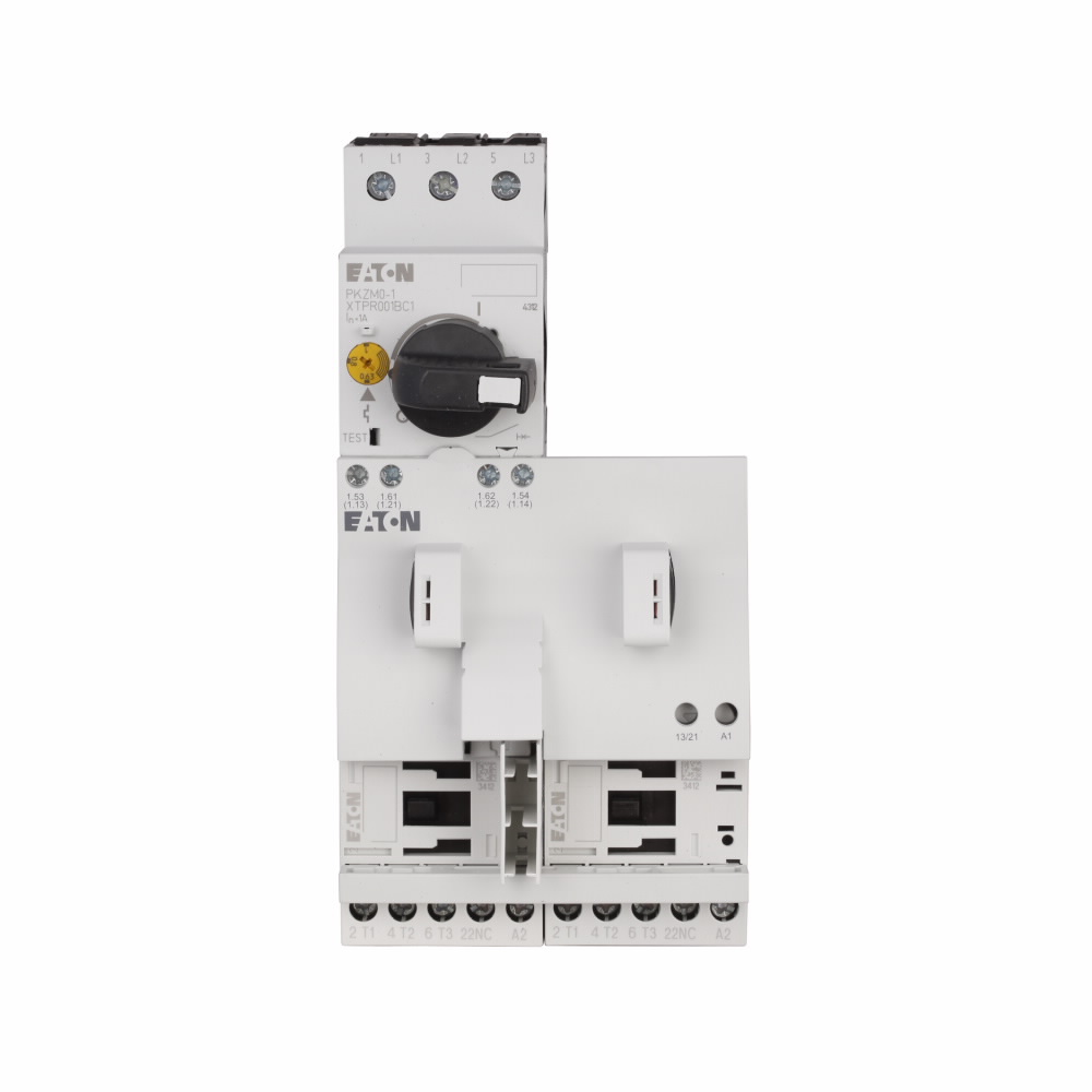 Product image for Cutler-Hammer XTSR1P6BBTD XT IEC FVR Manual Motor Controller, 4A, 45 mm Frame size, 380V 50 Hz, 440V 60 Hz coil,24 Vdc