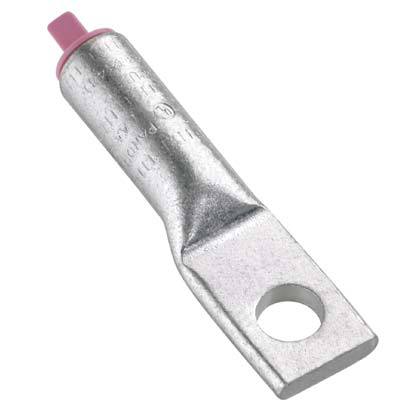 Product image for PANDUIT LAA400-58-2 One-hole, aluminum, long barrel, 400 kcmil, 5/8" (15.9mm) stud hole.