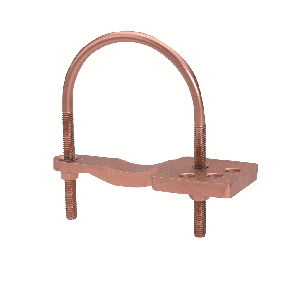 Product image for Burndy GAR3902TC Mechanical Grounding Connector, For 2 Hole Lug to Water Pipe or Rod, 1/2" - 1" Pipe, 3/8" Stud