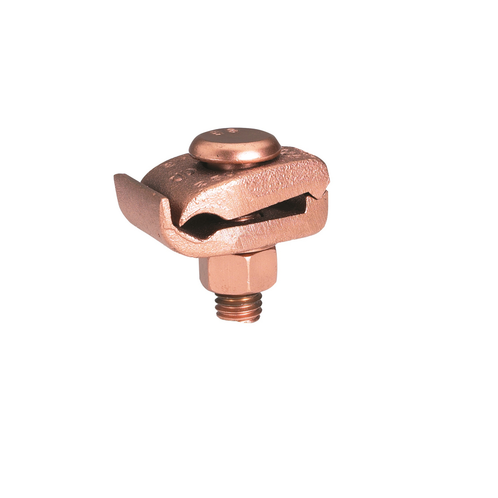 Product image for Burndy GB34 Mechanical Grounding Connector, Cable to 1/4" Thick Bar, 300 kcmil - 500 kcmil, 1/2" Stud, 2-3/8" Width