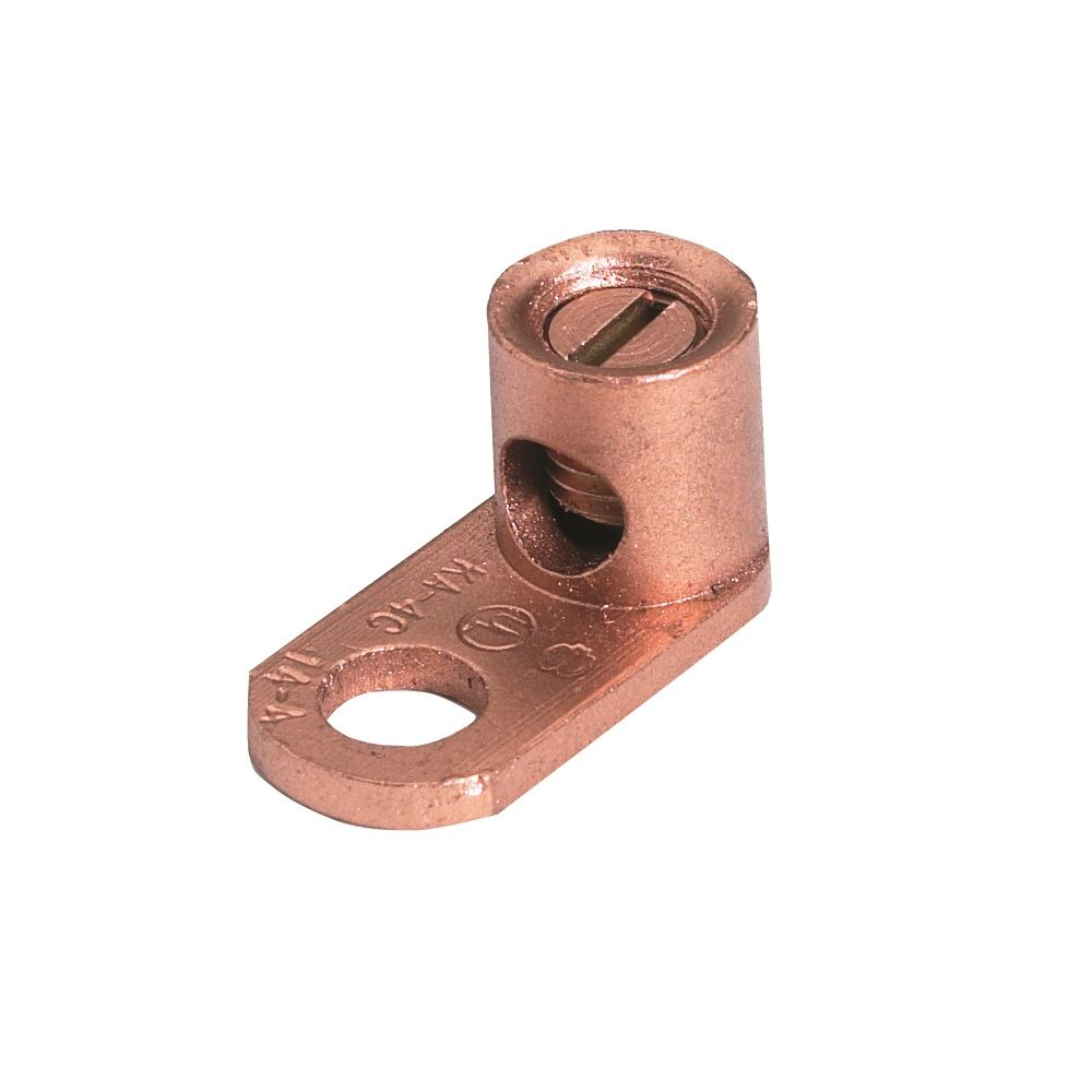 Product image for Burndy GKA4C Copper Alloy Direct Burial Terminal, #14 Sol - #4 Str, 113 in L