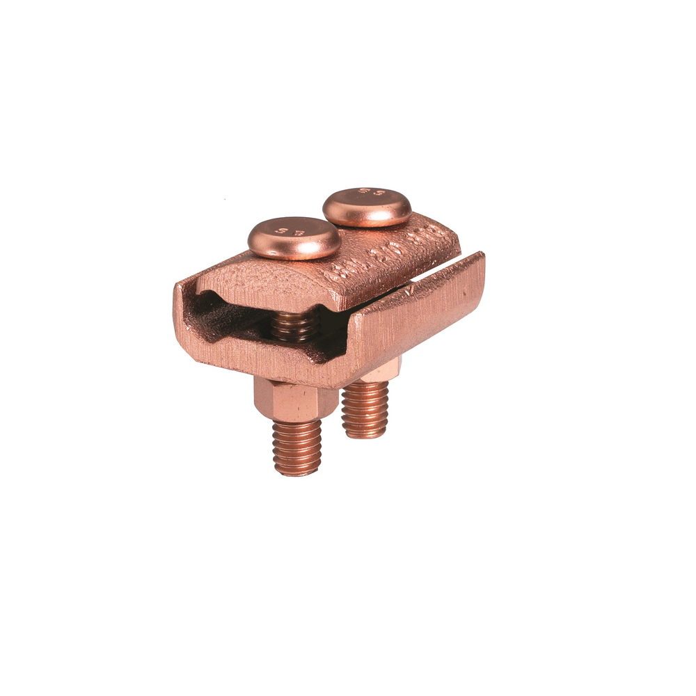 Product image for Burndy GL2929 Mechanical Grounding Connector, 2 Cables to 1/4" Thick Bar, 2/0 AWG (Sol) -250 kcmil, 1/2" Stud