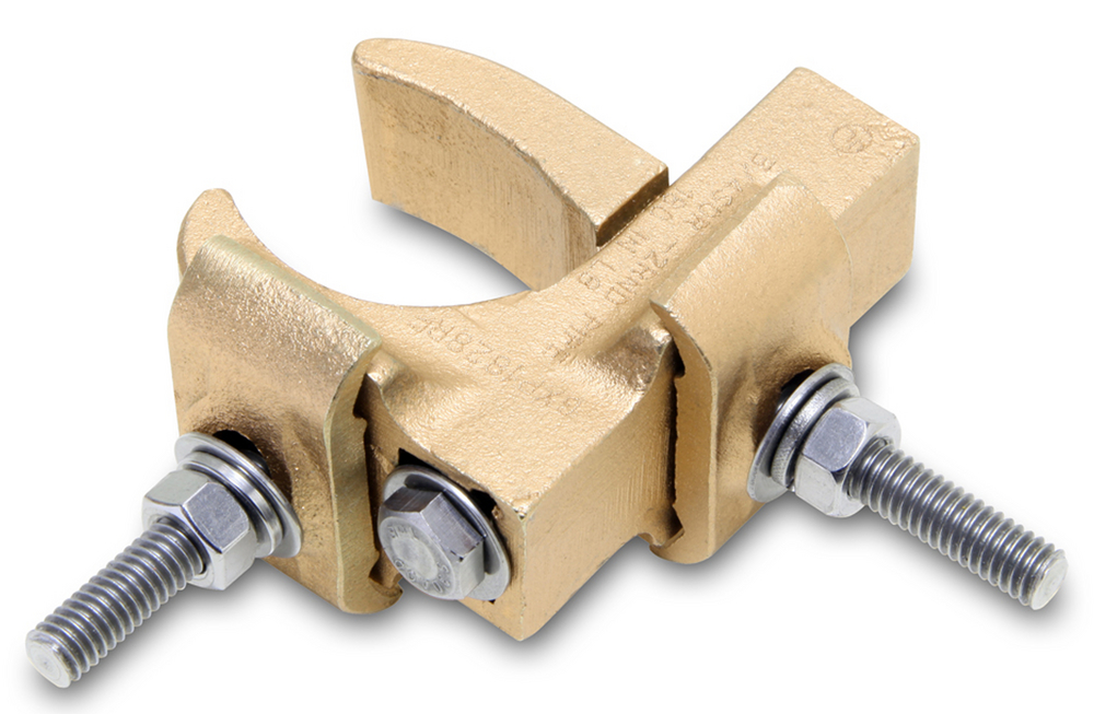 Product image for Burndy GXP1828RF Cast Copper Alloy Raised Floor Ground Connector, #6 Sol-4/0 Str , 453 in L, 394 in W