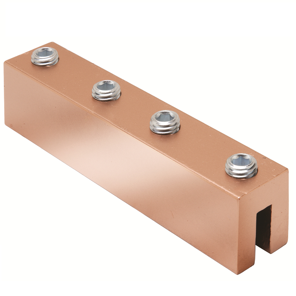 Product image for Burndy YGIBW286752N GROUNDLINK™ Connector for Structural Steel Angled (Type YGIBS) or Parallel Beam (Type YGIBW); Accommodates: #2 - 4/0 AWG; 3" Length, RUN=0675 Max