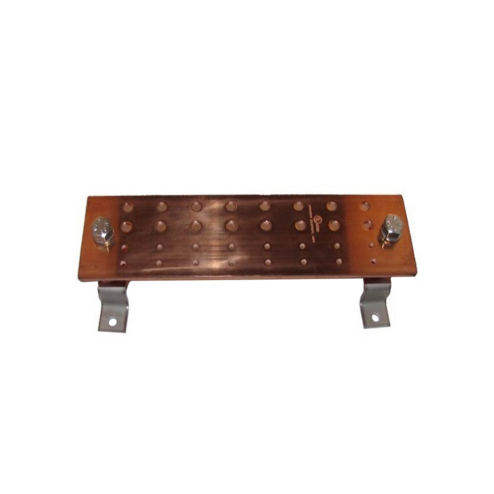 Product image for Burndy BBB14416G Copper Busbar, 12, AK14572, Can be used as a common ground point and power applications