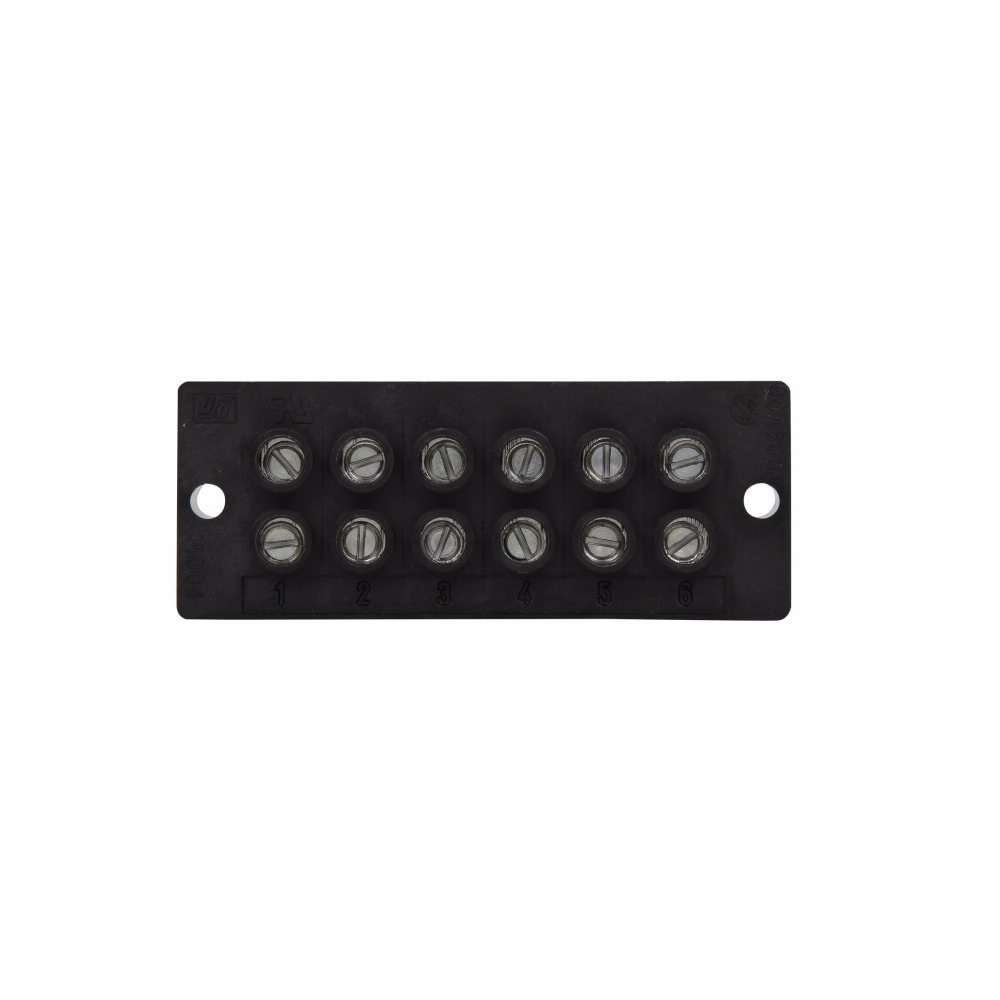 Eaton Bussmann series power terminal block, 600 Vac, 600 Vdc, 90A, Power terminal block, Six-pole, SCCR: 10 kA