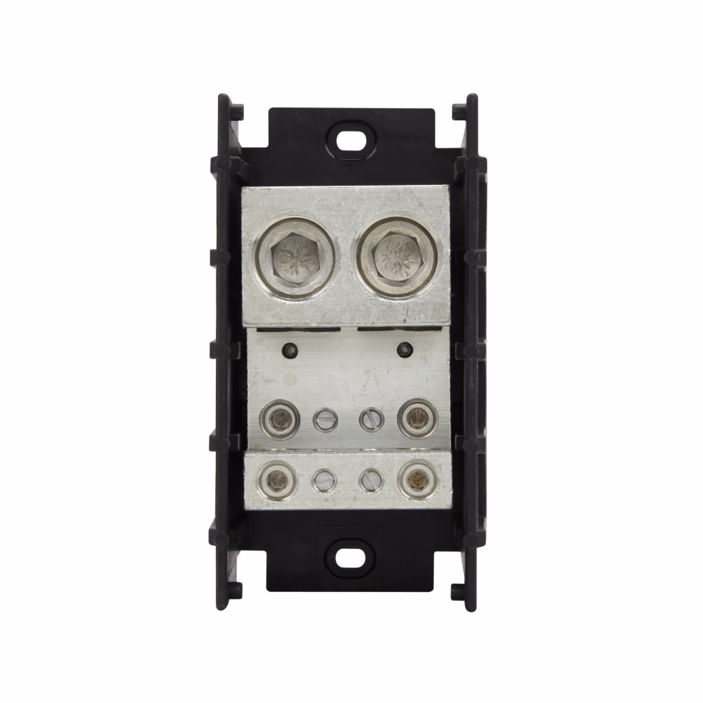 Eaton Bussmann series power distribution block, Flammability Rating UL 94-V0, 600 Vac, 600 Vdc, 840A, Power distribution block, Single-pole, Black, Molded Thermoplastic