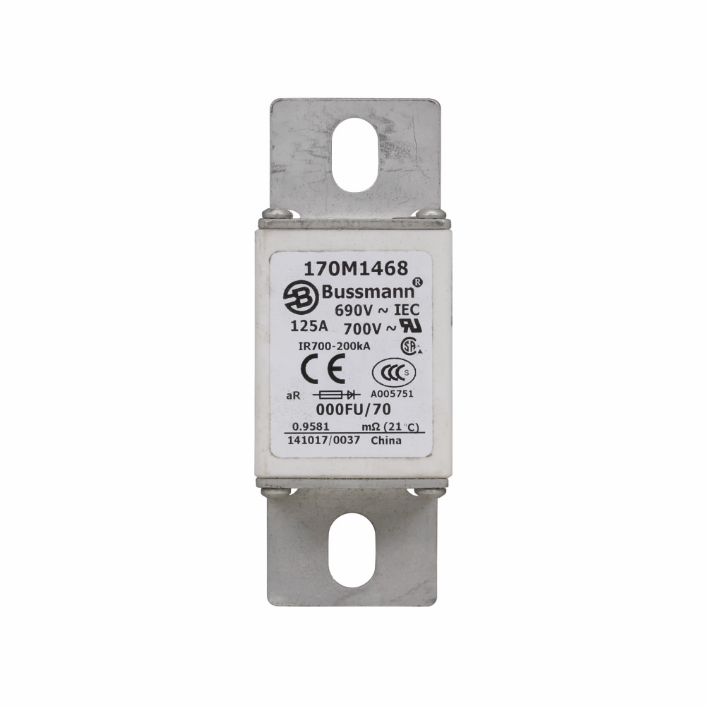 Product image for BUSS 170M1468 FUSE 125A 690V 000FU/