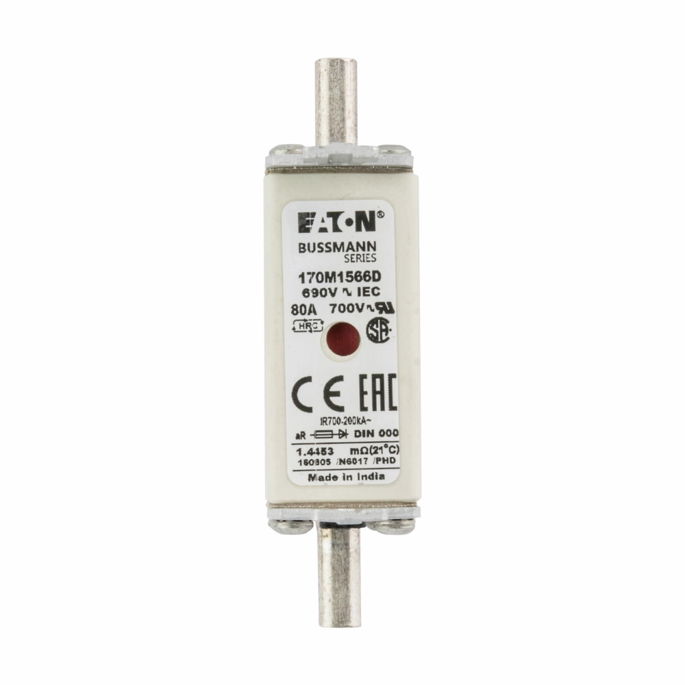 Product image for BUSS 170M1566D FUSE 80A 690V aR DIN