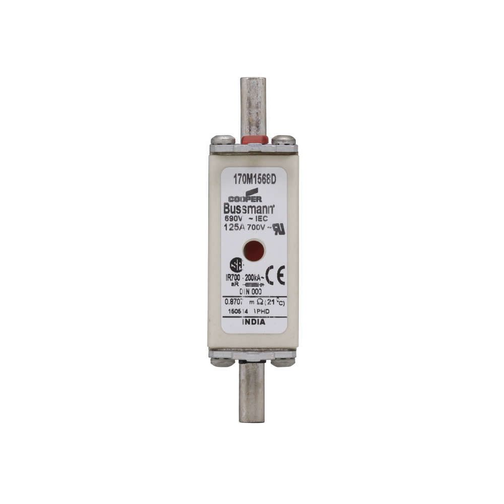 Product image for BUSS 170M1568D FUSE 125A 690V aR DI