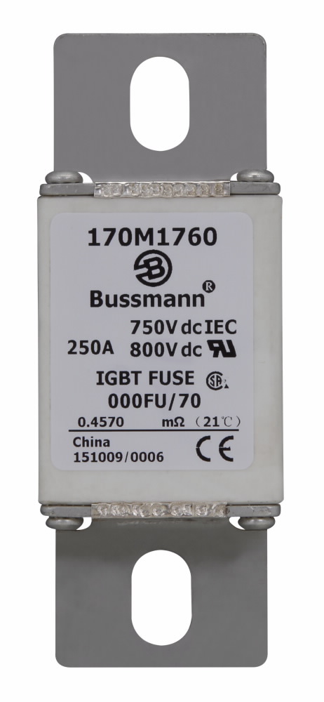 Eaton Bussmann series high speed square body fuse, 690V (IEC), 250A, 200 kAIC, None, Fuse, Class aR