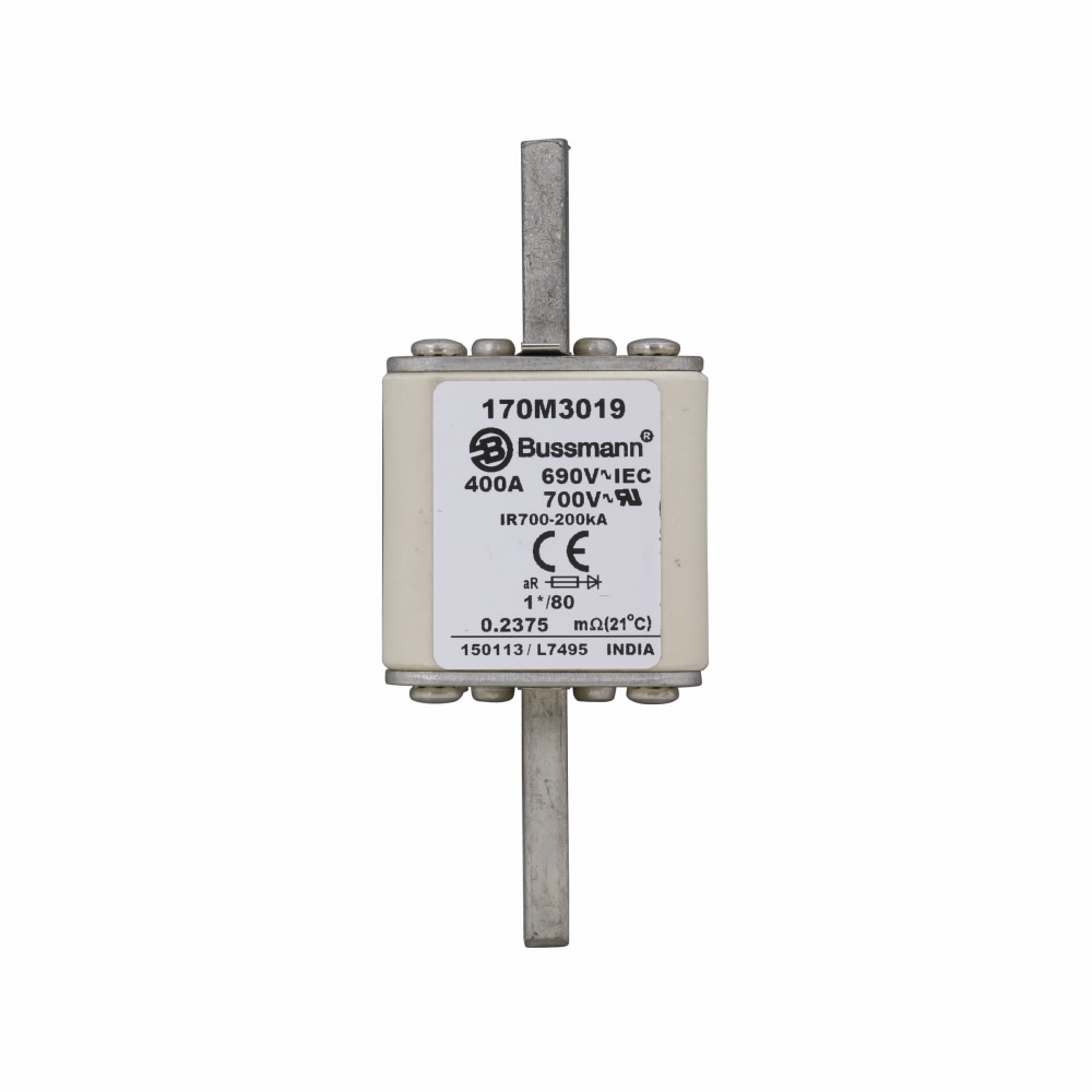Product image for BUSS 170M3019 FUSE 400A 690V 1*/80
