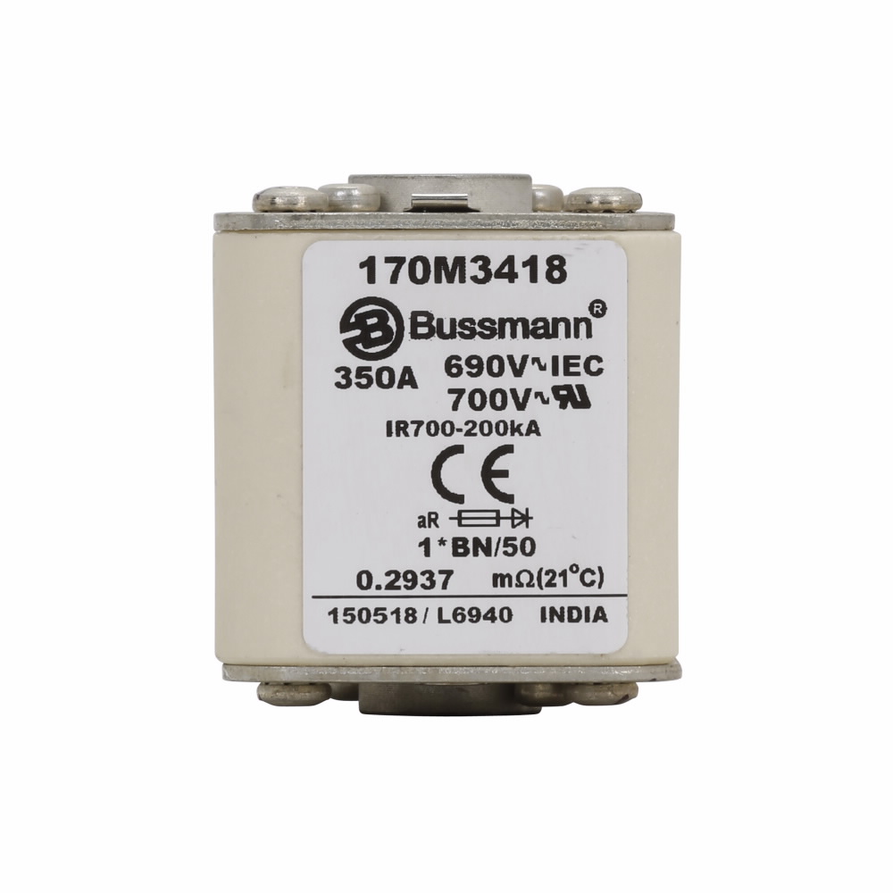 Product image for BUSS 170M3418 FUSE 350A 690V 1*BN/5