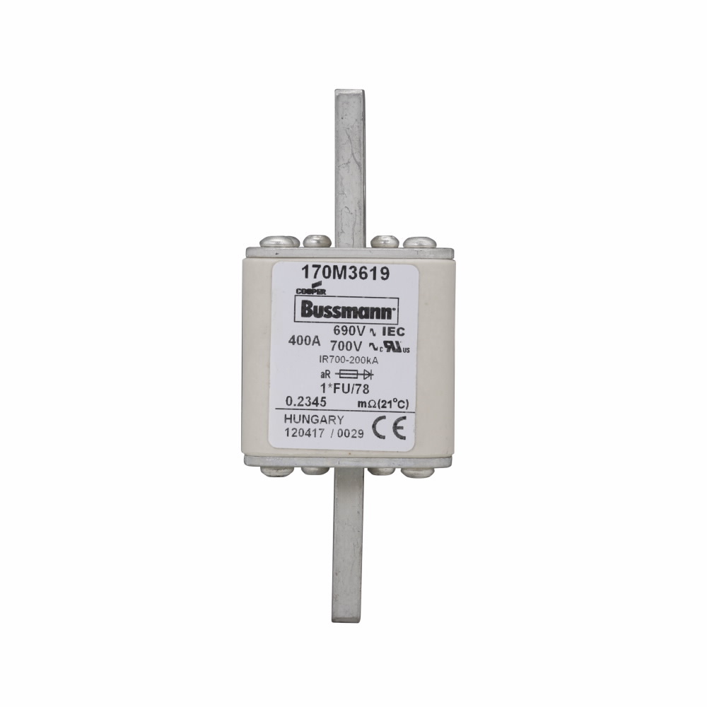 Product image for BUSS 170M3619 FUSE 400A 690V 1*FU/7