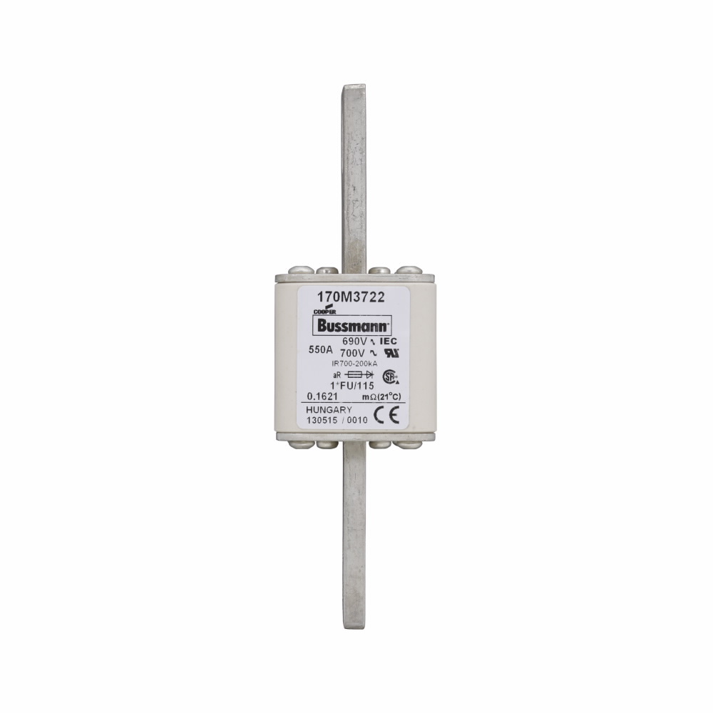Product image for BUSS 170M3722 FUSE 550A 690V 1*FU/1