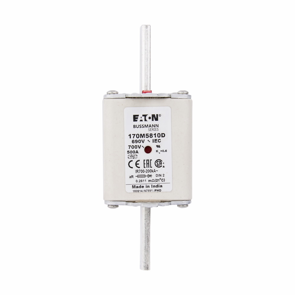 Product image for BUSS 170M5810D FUSE 500A 690V aR DI