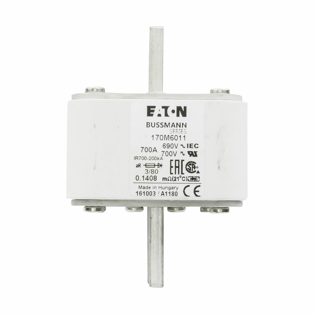 Product image for BUSS 170M6011 FUSE 700A 690V 3/80 A