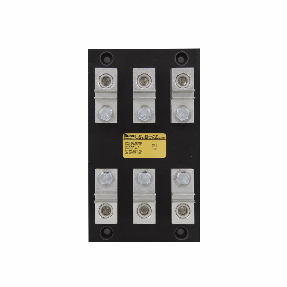 Eaton Bussmann series low voltage NH Fuse, Live gripping lug, 500V, 20A, 120 kAIC, Combination fuse status indicator, fuse, Blade end connection, Class C gL/gG, Square-body with knife blade contact, Ceramic body, 1B0089