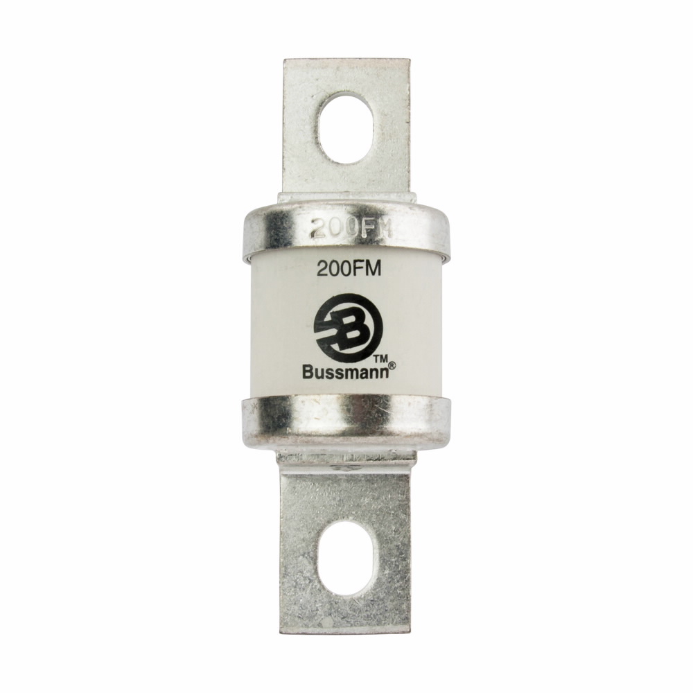 Eaton Bussmann series high speed British standard fuse, 240 Vac, 150 Vdc, 200A, 200 kAIC, None, Fuse, Blade end X blade end, Stud - 200FM