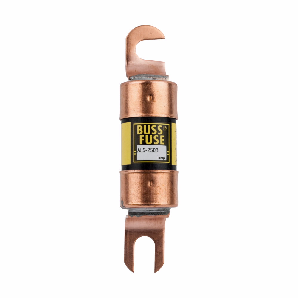 Eaton Bussmann series ALS fuse, Supplemental one-time fuse, Non time-delay, type B, DC circuits protection for fork lift truck and battery chargers, 250 A, Non-indicating, Standard, 36 Vdc