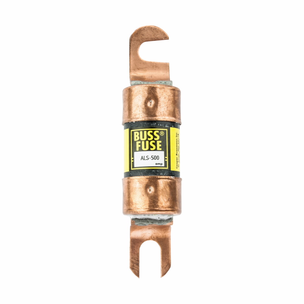 Eaton Bussmann series ALS fuse, Supplemental one-time fuse, Non time-delay, DC circuits protection for fork lift truck and battery chargers, 500 A, Non-indicating, Standard, 36 Vdc