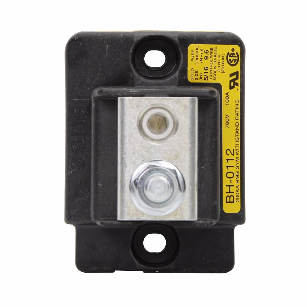 Fuse Block, Modular, 0-100A, 0-700V, High temperature thermoplastic material, 1-1/4 in-20 TPI stud connection, 14 to 2/0 AWG (copper) wire size