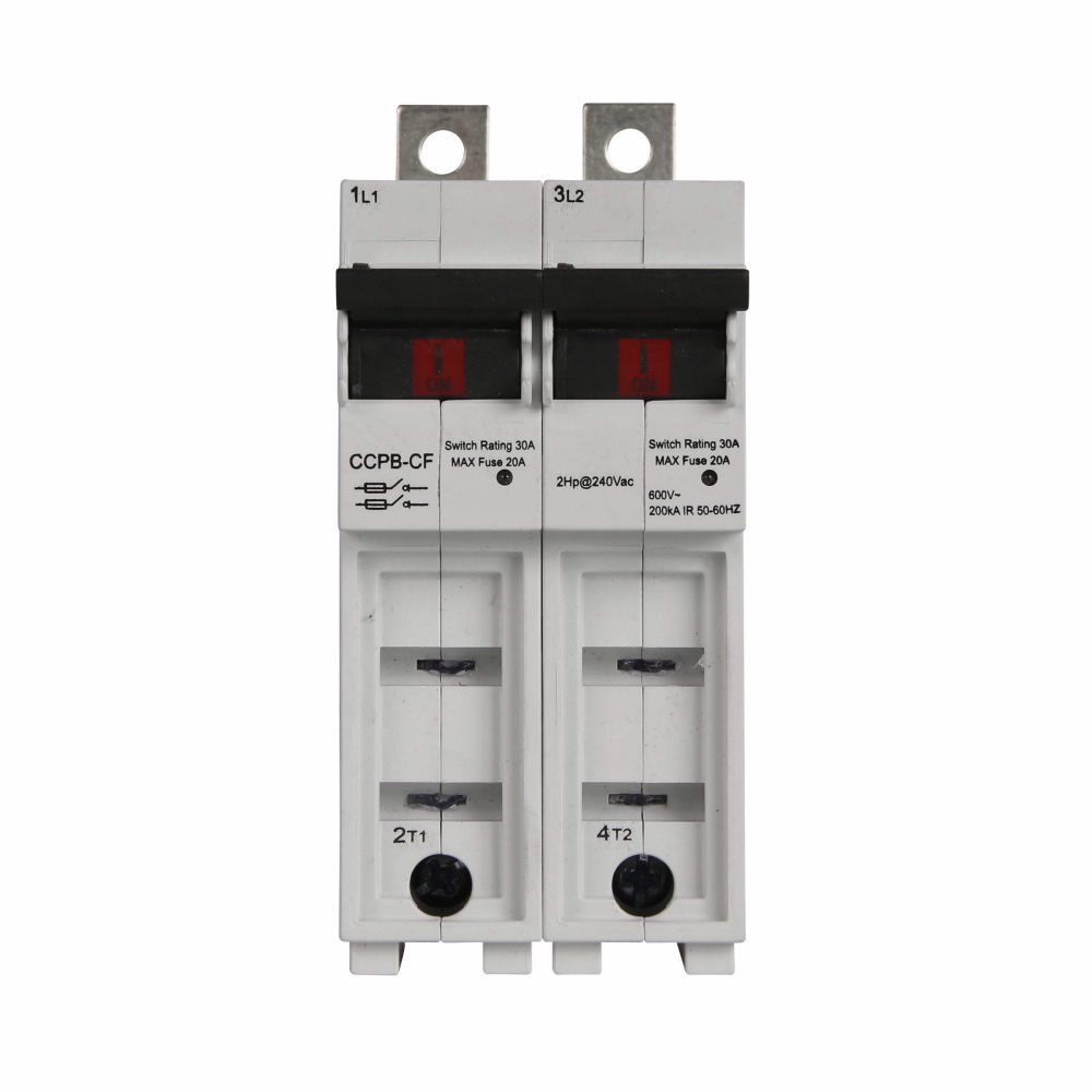 Product image for BUSS CCPB-2-15CF CCP BASE, 2 POLE,