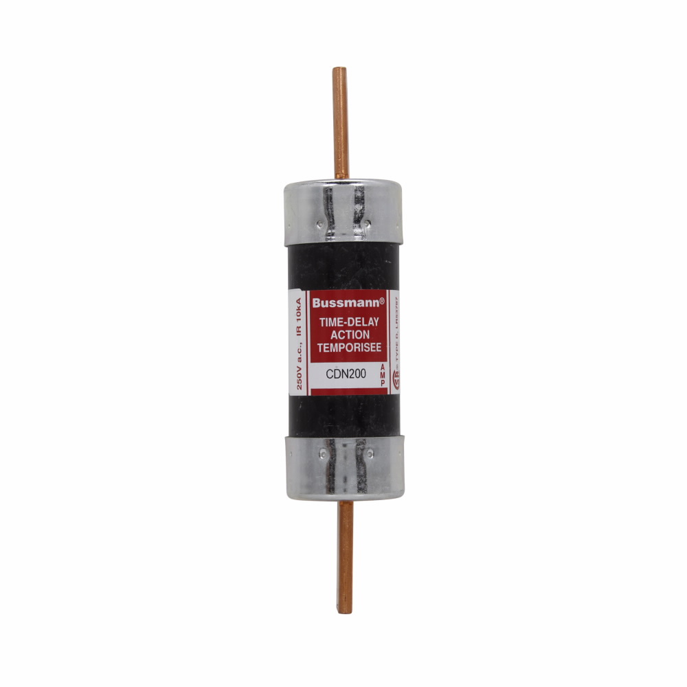 Eaton Bussmann series time-delay CSA type D fuse, 250V, 200A, 10 kAIC, Non Indicating, Time delay, type D, Knife Blade End X Knife Blade End