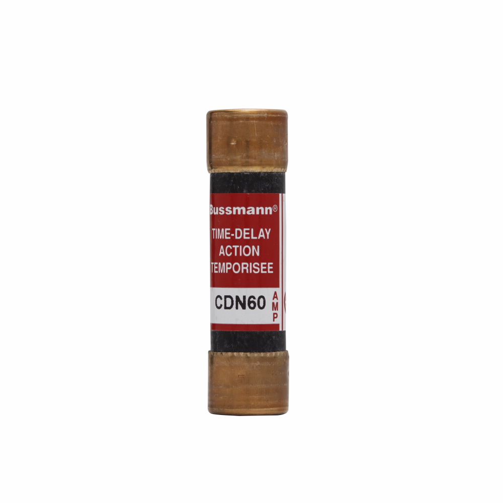 Eaton Bussmann series time-delay CSA type D fuse, 250V, 60A, 10 kAIC, Non Indicating, Time delay, type D, Ferrule end X ferrule end