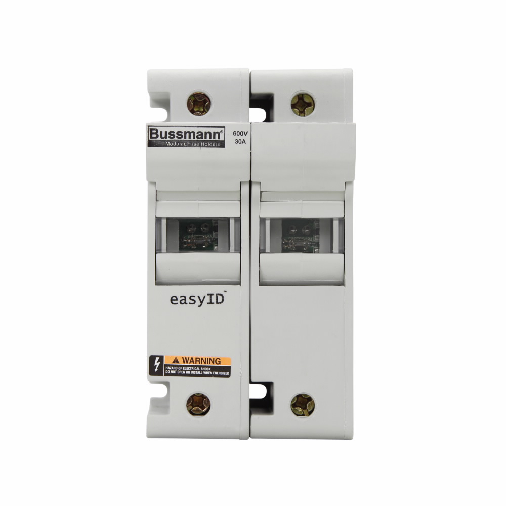 Eaton Bussmann series CH modular fuse holder, 600 Vac, 600 Vdc, 30A, Two-pole, Neon lamp