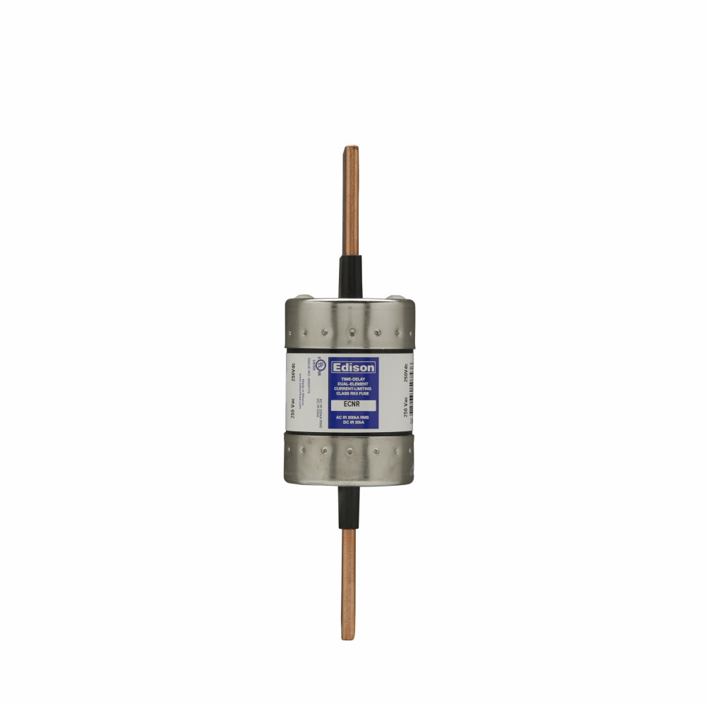 Eaton Edison ECNR fuse, Superior overload and cycling capabilities, 250 Vac, 125 Vdc, 400A, 200 kAIC, Non Indicating, Time delay, Current-limiting, Blade end X blade end, Class RK5